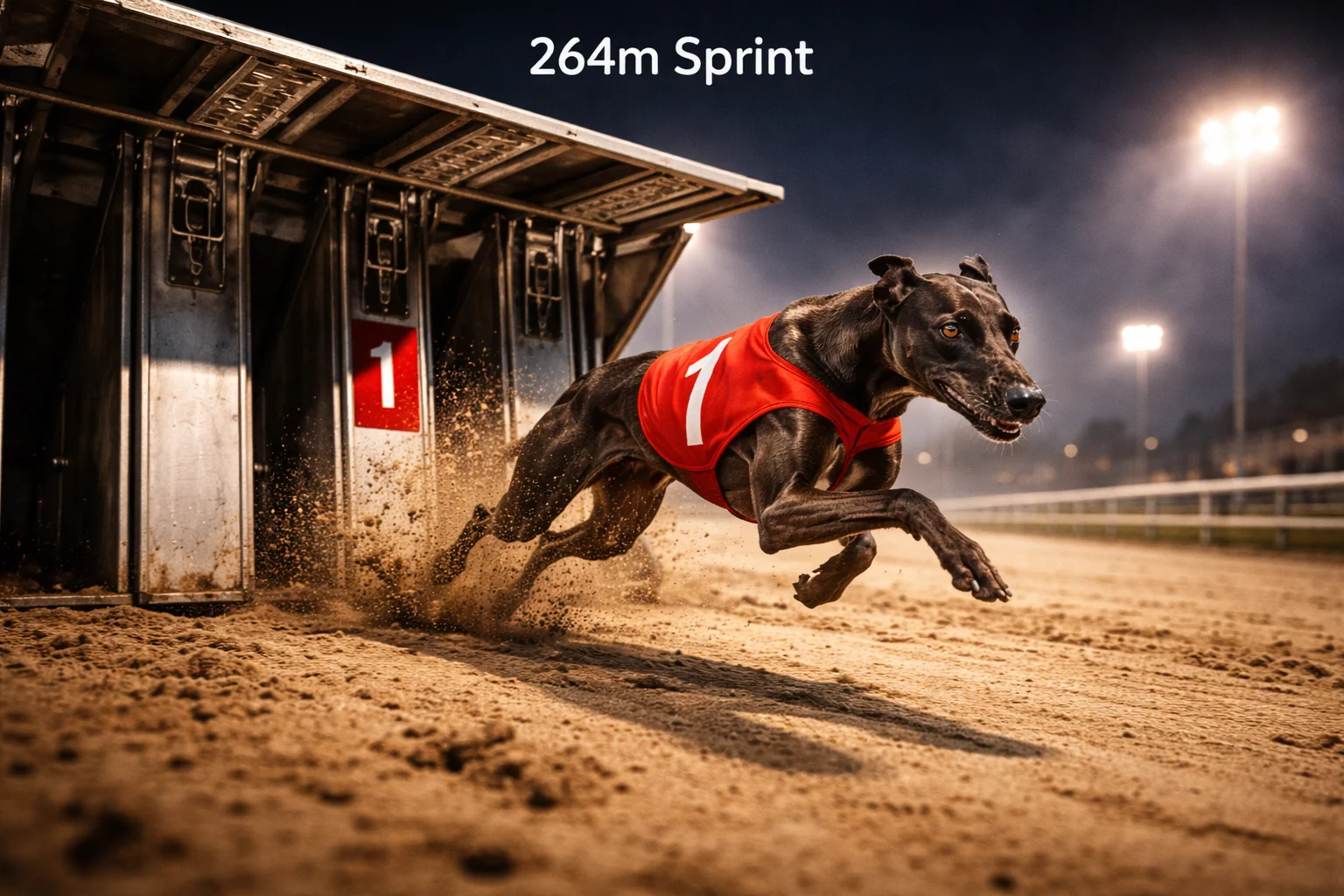 Monmore 264m sprint two-bend trap statistics and speed records