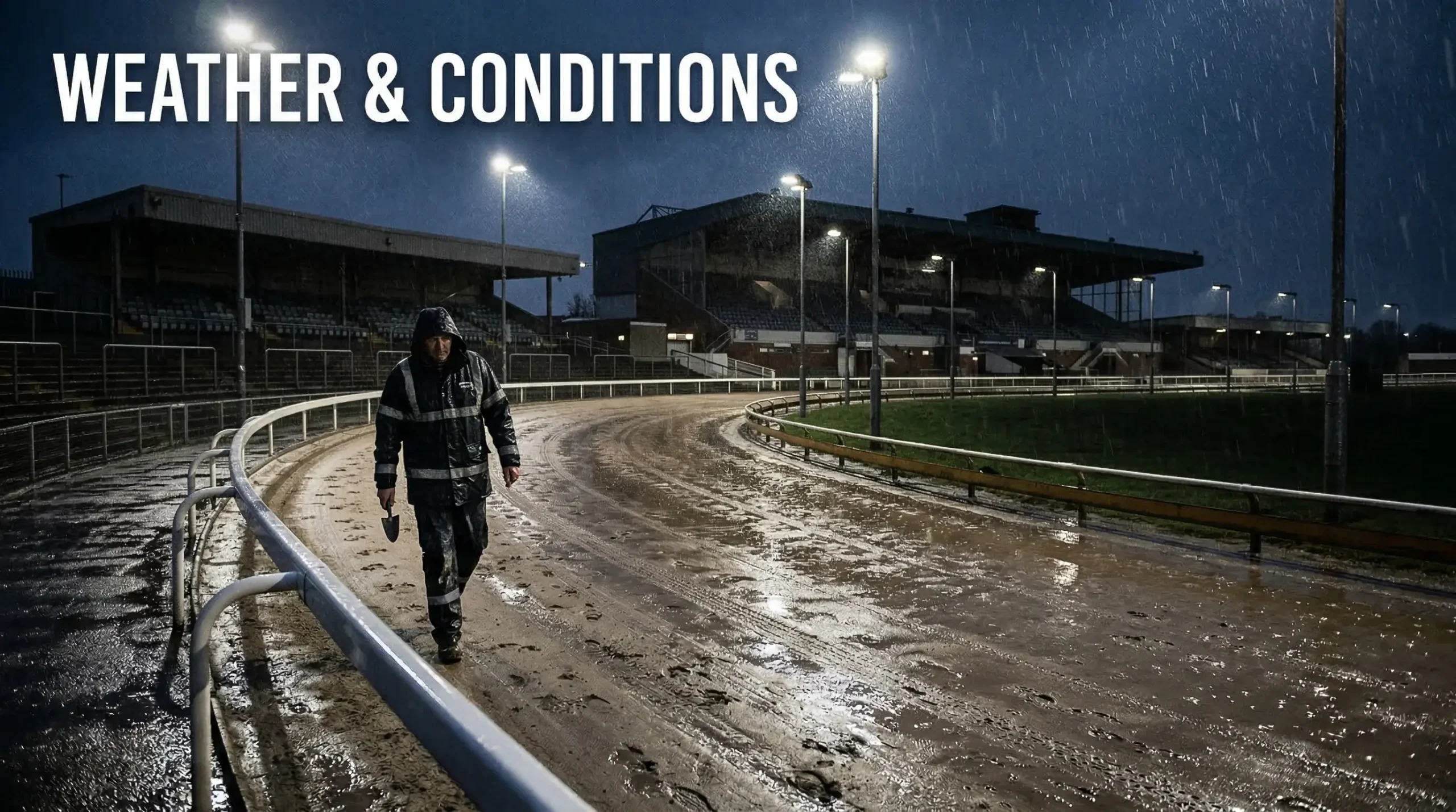 Weather and track conditions at Monmore Green greyhound racing